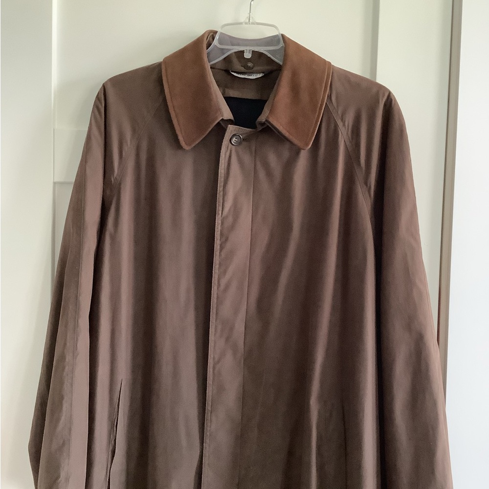 Men’s lined long raincoat
